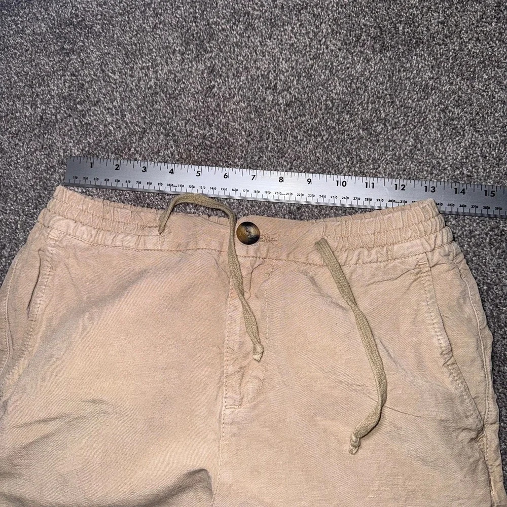 Circle of Trust Women's Khaki Linen Drawstring Pants - Size 28 (Size 6) - Picture 4 of 10